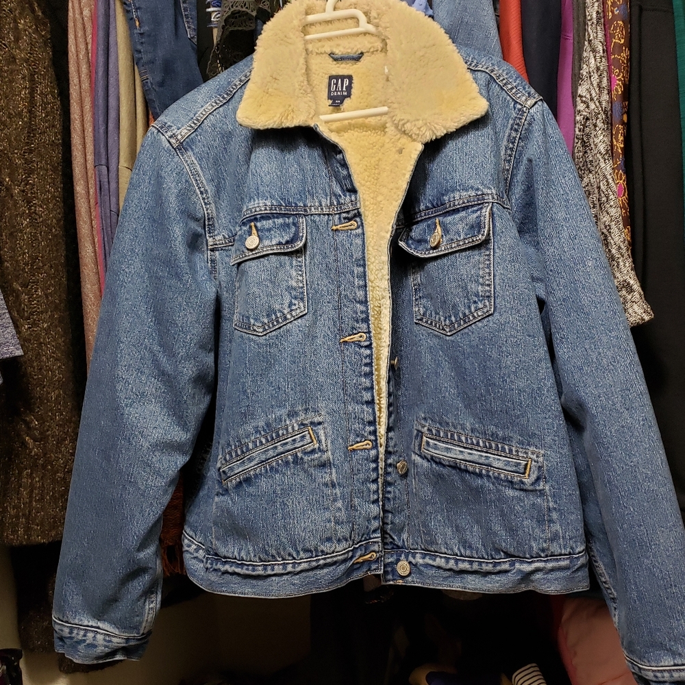 NWOT Gap Denim Women's Oversized Sherpa Jacket XXL